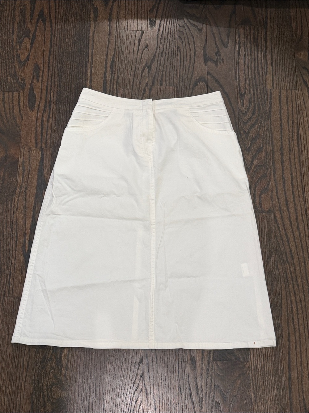 Katayone Adeli White Midi Skirt